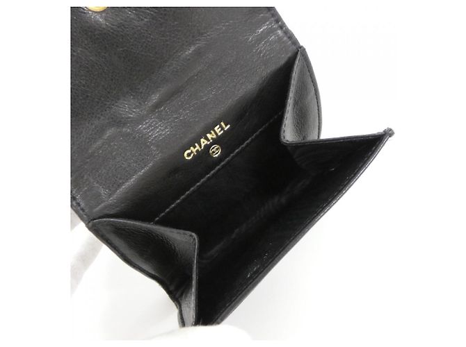 Monedero Chanel de satén negro - vista 7