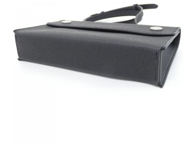 Hermès Portamonete Hermes in pelle Epsom nera Nero - vista 2