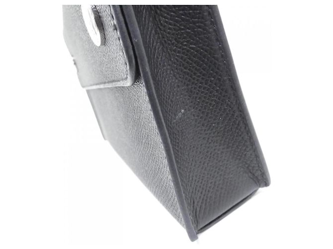 Hermès Portamonete Hermes in pelle Epsom nera Nero - vista 3