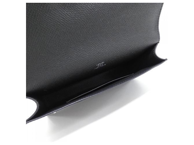 Hermès Portamonete Hermes in pelle Epsom nera Nero - vista 5