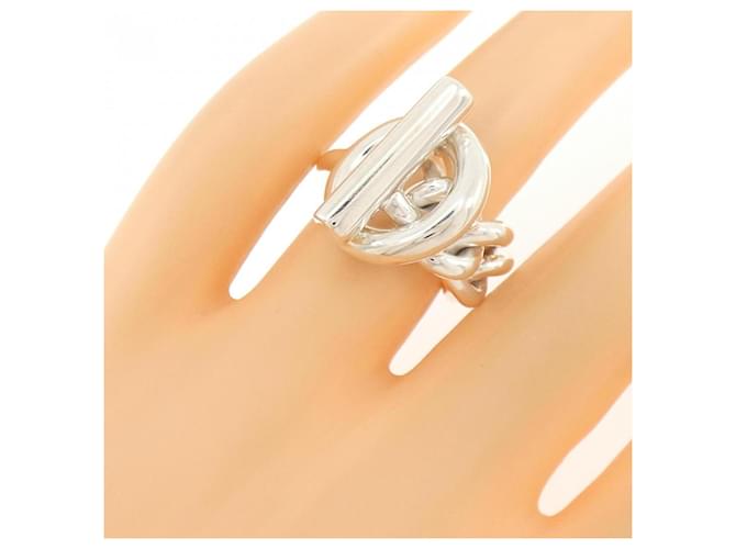Ring Anello Hermès Croisette Argento - vista 5