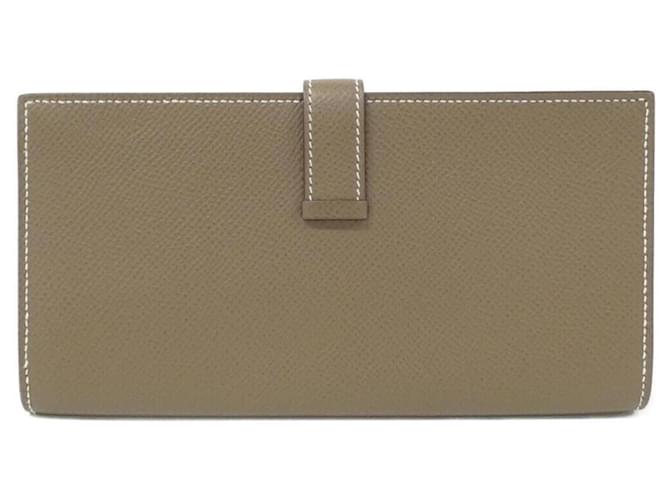 Hermès Hermes Bearn Soufflé Langbeutel Taupe - Ansicht 2