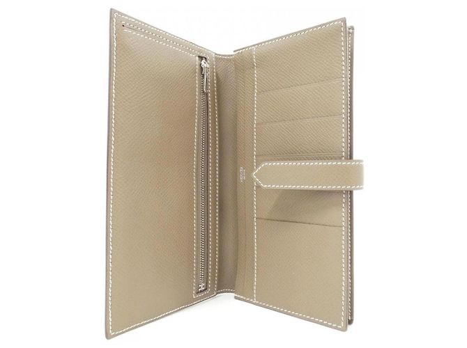 Hermès Hermes Bearn Soufflé Langbeutel Taupe - Ansicht 5