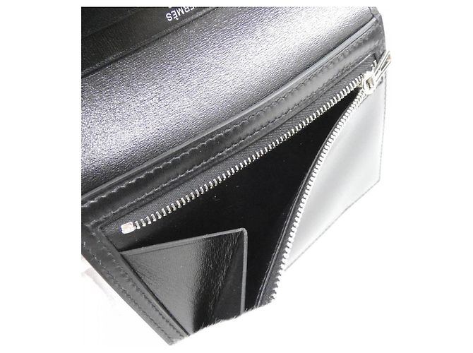 Hermès Hermes Bearn Compact Monochrome Wallet Black - view 5