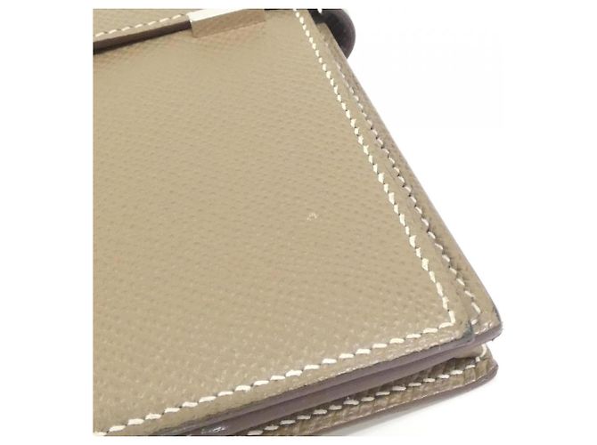 Hermès Cartera Hermes Bearn Soufflé Gris pardo - vista 5
