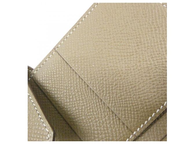 Hermès Cartera Hermes Bearn Soufflé Gris pardo - vista 9