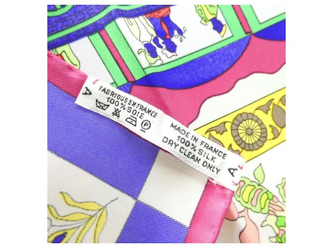 Hermès Carré Hermes Fantaisies Indiennes Sciarpa Muffler Bianco - vista 3