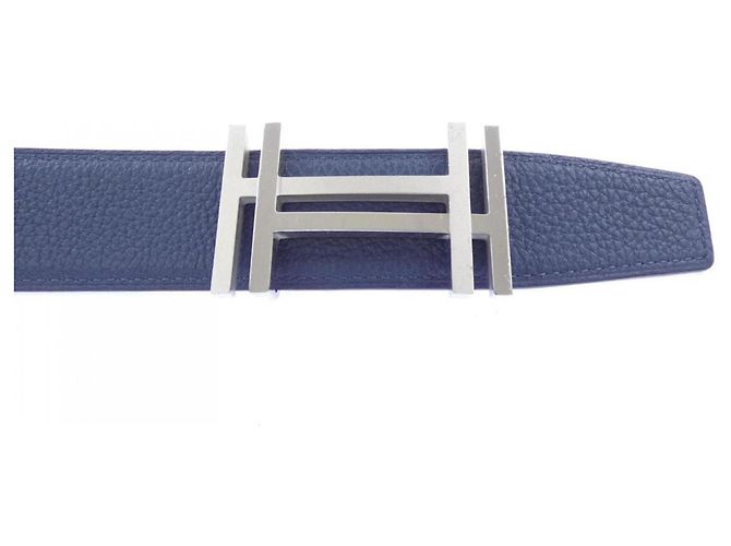 Hermès Hermes H AU CARRE Wendelgürtel Schwarz Marineblau - Ansicht 2