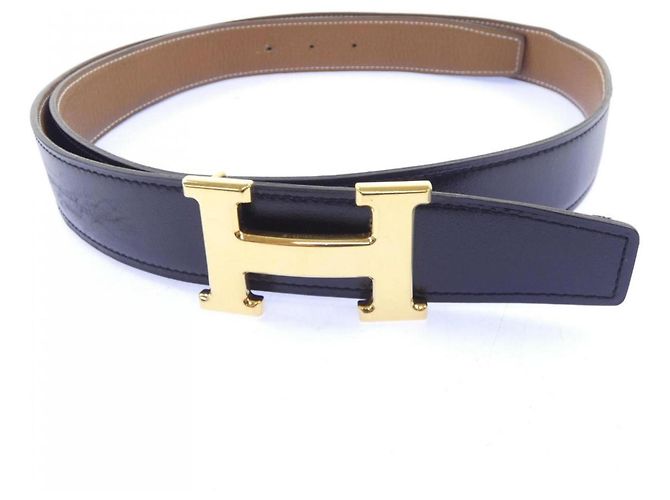 Hermès Hermes H 32mm Wendelgürtel Braun Schwarz - Ansicht 5