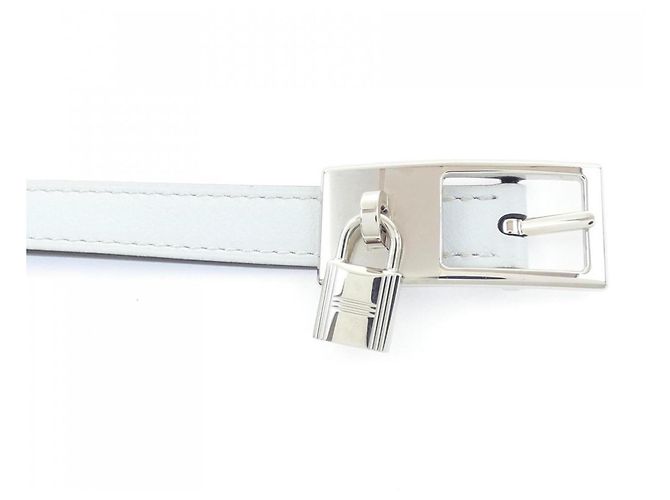 Hermès Cintura reversibile Hermes Lucky 15mm Blu - vista 2