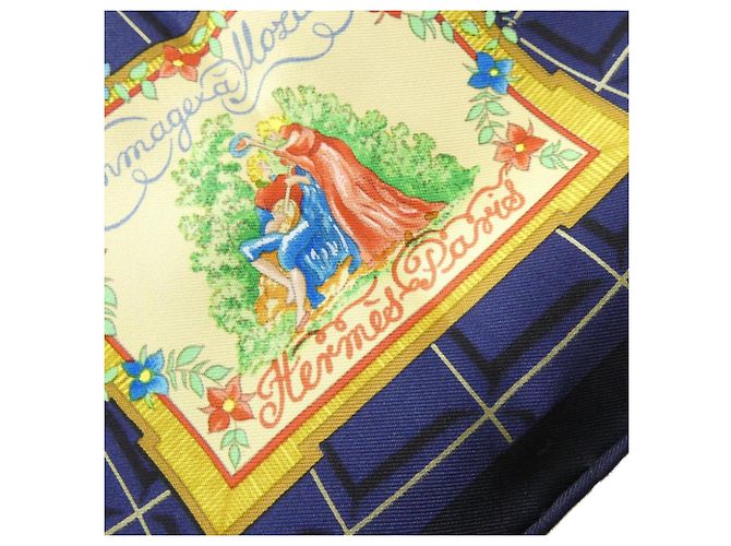 Silk In Hermès Foulard Hermes Wolfgang Amadeus Mozart Carre Muffler D'oro - vista 2