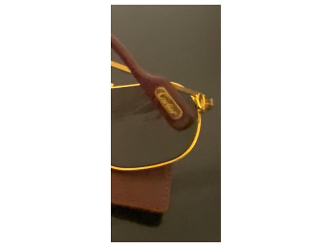 Occhiali da sole Cartier Vendôme Tank Gold hardware - vista 10