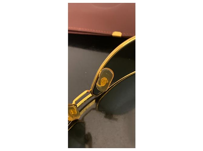 Occhiali da sole Cartier Vendôme Tank Gold hardware - vista 11