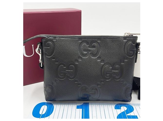 Borsa a tracolla Gucci Jumbo GG Nero - vista 2