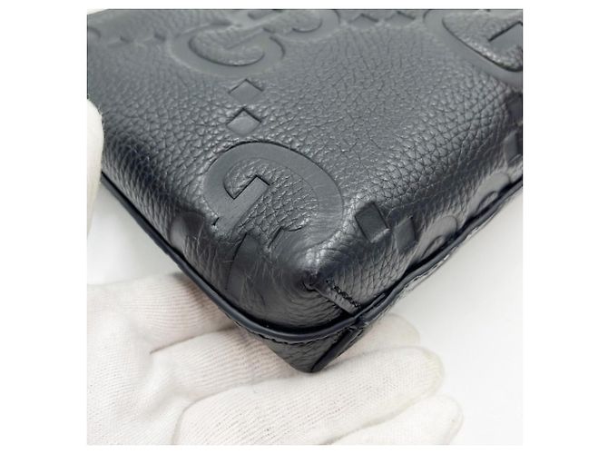 Borsa a tracolla Gucci Jumbo GG Nero - vista 4