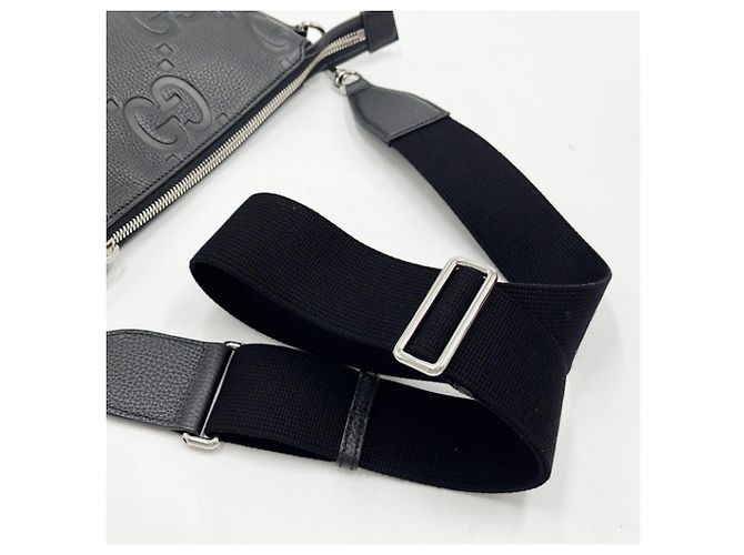 Borsa a tracolla Gucci Jumbo GG Nero - vista 6