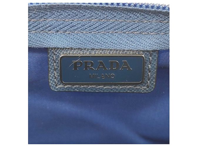 Prada Triangle Pouch 1NA350 Blau - Ansicht 7