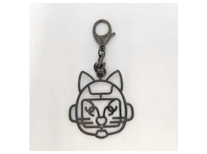 Portachiavi Chanel Cat Robot Blu Metallico - vista 2