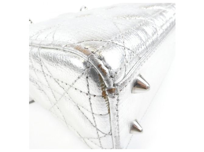 Borsa Christian Dior My Lady Small Argento - vista 3
