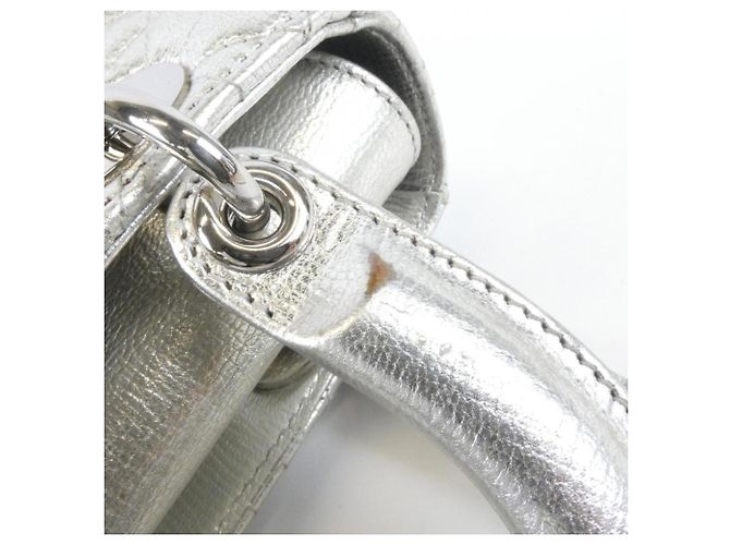 Borsa Christian Dior My Lady Small Argento - vista 7