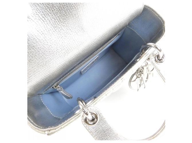 Borsa Christian Dior My Lady Small Argento - vista 8