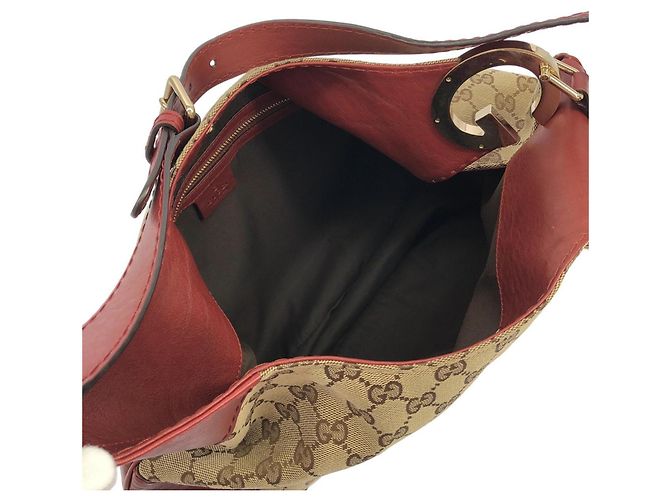Borsa a tracolla Gucci 203503 Rosso Beige - vista 7