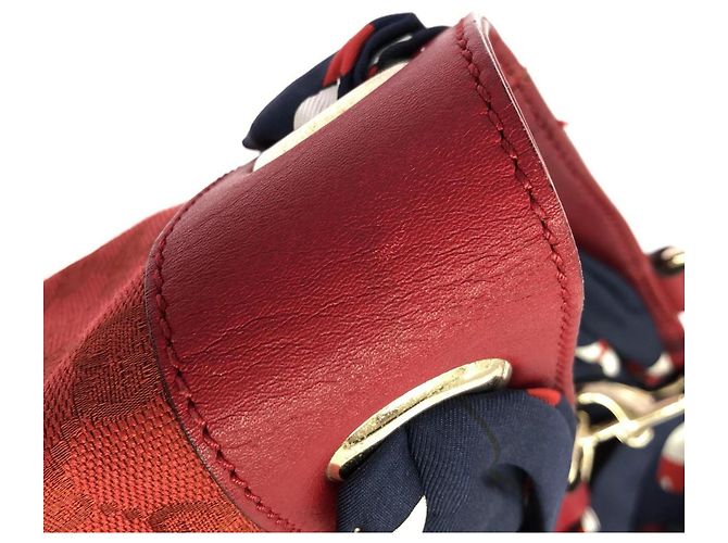 Borsa Gucci 285586 Rossa in tela GG e pelle Rosso - vista 4