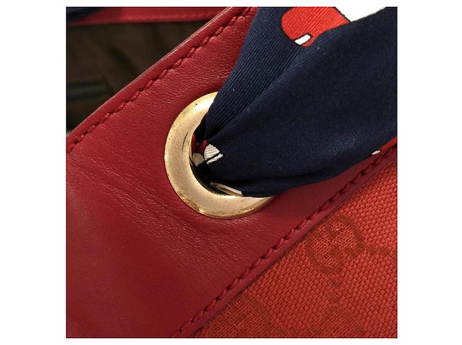 Borsa Gucci 285586 Rossa in tela GG e pelle Rosso - vista 6