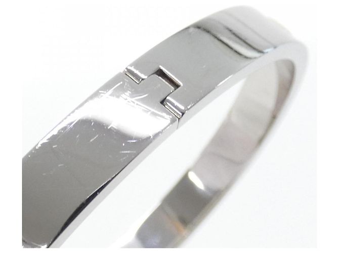 Hermès Bracciale Charm Hermes Mini Click Kelly GM Argento Beige - vista 3