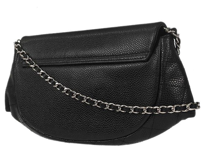 Chanel Half Moon Wallet on Chain Caviar Portemonnaie Schwarz - Ansicht 2