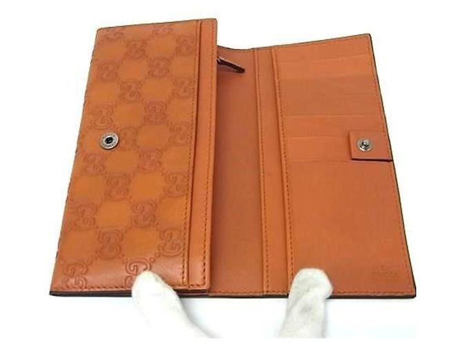 Cartera larga GUCCI Shima 146229 Castaño Naranja - vista 3