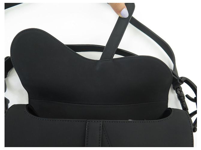 Christian Dior NUOVA BORSA A MANO DIOR SADDLE SO BLACK MEDIUM PELLE NERA TRACOLLA Nero - vista 8