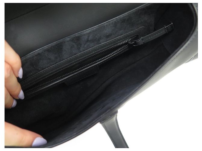 Christian Dior NUOVA BORSA A MANO DIOR SADDLE SO BLACK MEDIUM PELLE NERA TRACOLLA Nero - vista 9