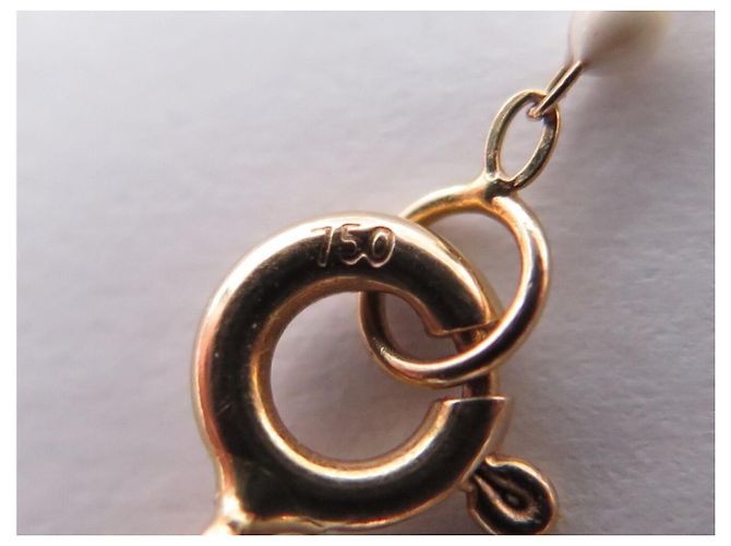 Autre Marque NUOVO COLLANA + BRACCIALE GIGI CLOZEAU CLASSIQUE PERLE BIANCHE ORO ROSA 18K D'oro - vista 10