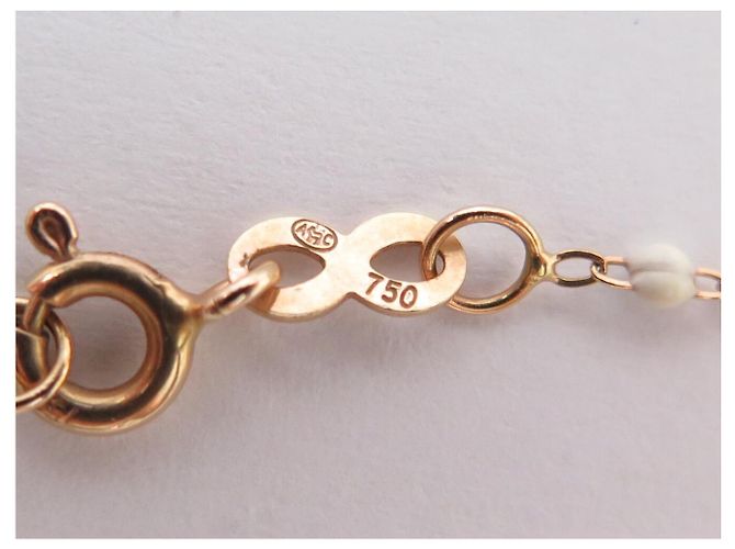 Autre Marque NUOVO COLLANA + BRACCIALE GIGI CLOZEAU CLASSIQUE PERLE BIANCHE ORO ROSA 18K D'oro - vista 4