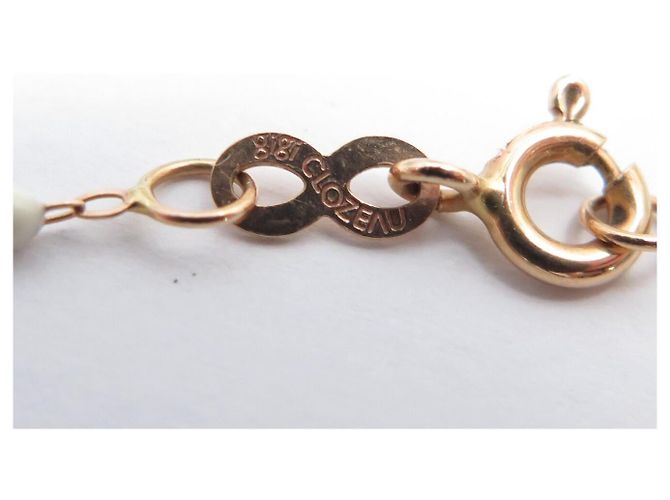 Autre Marque NUOVO COLLANA + BRACCIALE GIGI CLOZEAU CLASSIQUE PERLE BIANCHE ORO ROSA 18K D'oro - vista 6
