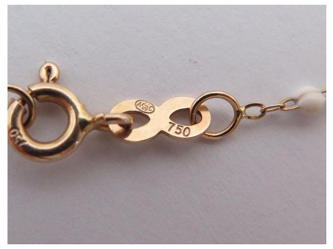 Autre Marque NUOVO COLLANA + BRACCIALE GIGI CLOZEAU CLASSIQUE PERLE BIANCHE ORO ROSA 18K D'oro - vista 9