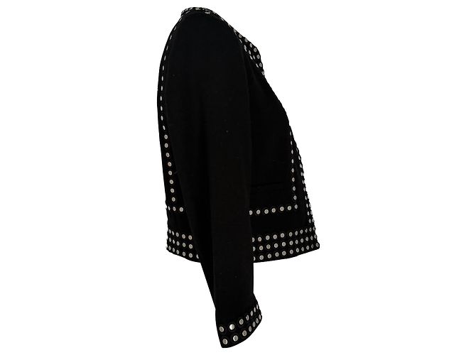 Michael Kors Studded Open Blazer in Black Polyester - view 2