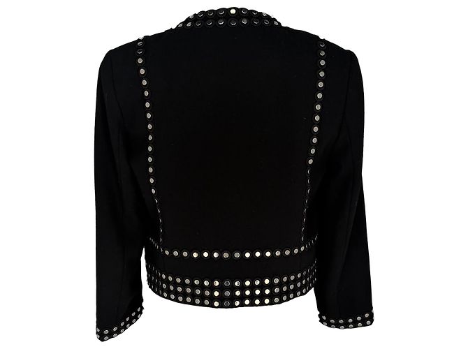 Michael Kors Studded Open Blazer in Black Polyester - view 3