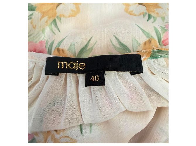 Abito maxi floreale con cutout Maje in poliestere multicolore - vista 8