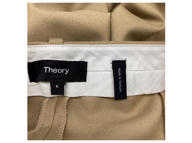 Theory High-Rise Hose aus beiger Wolle - Ansicht 5