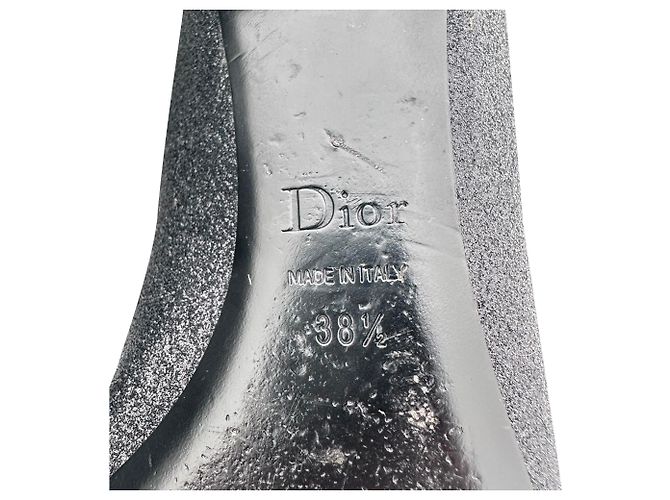 Ballerine a punta Dior decorate con rose in glitter nero - vista 11