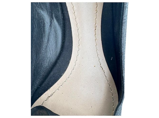 Ballerine a punta Dior decorate con rose in glitter nero - vista 14