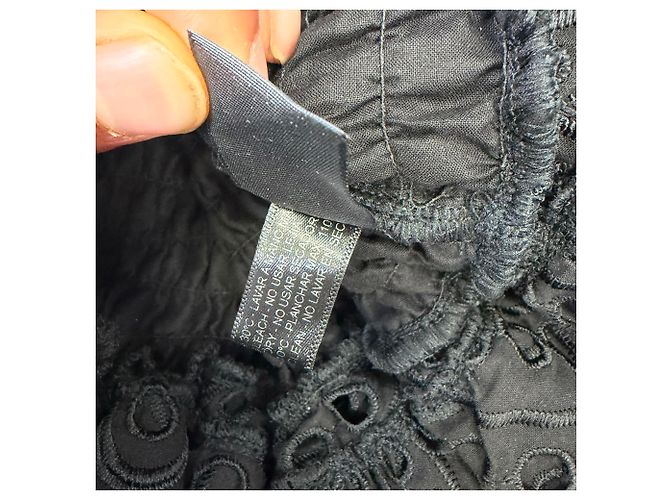 Autre Marque Vestido midi palabra de honor Liliana Charo Ruiz en algodón negro - vista 6