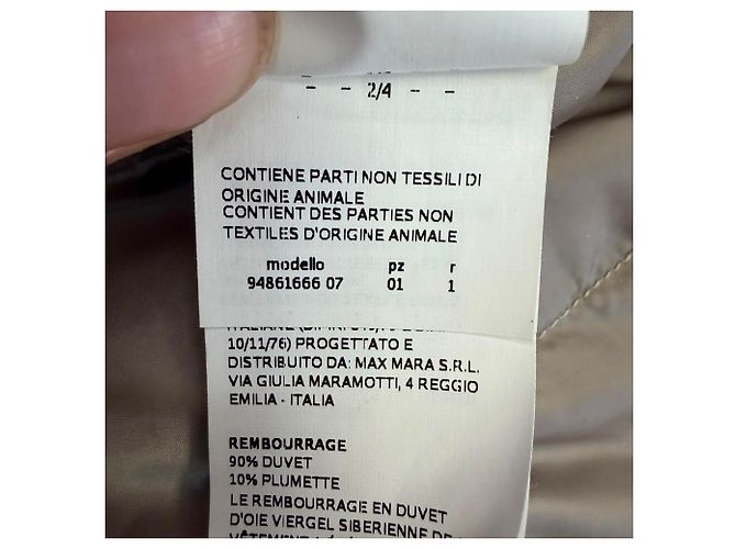 Abrigo de plumón reversible Noveast S Max Mara en poliamida khaki Verde Caqui - vista 9