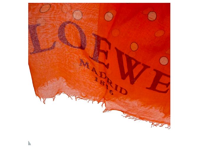 Écharpe Loewe Vibrant Print en modal orange - vue 2