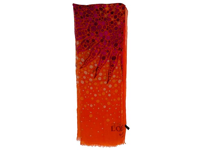 Écharpe Loewe Vibrant Print en modal orange - vue 3