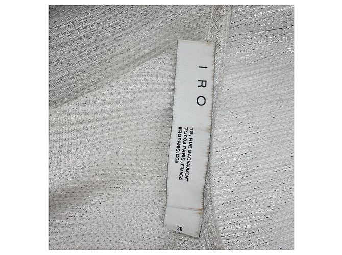 Iro Noumea Bluse aus metallic-silbernem Polyester Metallisch - Ansicht 4