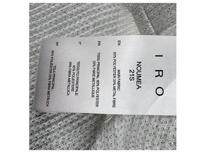 Iro Noumea Bluse aus metallic-silbernem Polyester Metallisch - Ansicht 5