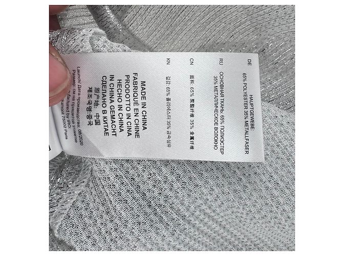 Iro Noumea Bluse aus metallic-silbernem Polyester Metallisch - Ansicht 7